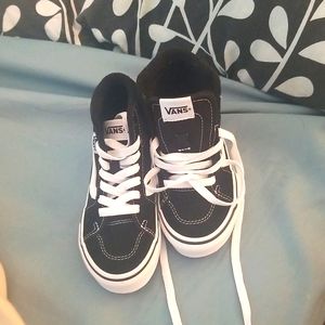 Black and White Vans High Tops Size 11 Youth